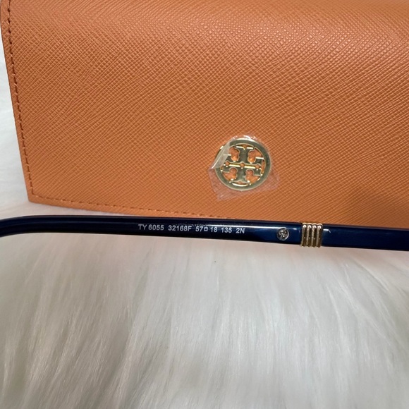 Tory Burch Blue Gradient Square Sunglasses with Gold Accents 💙 - Picture 7 of 10